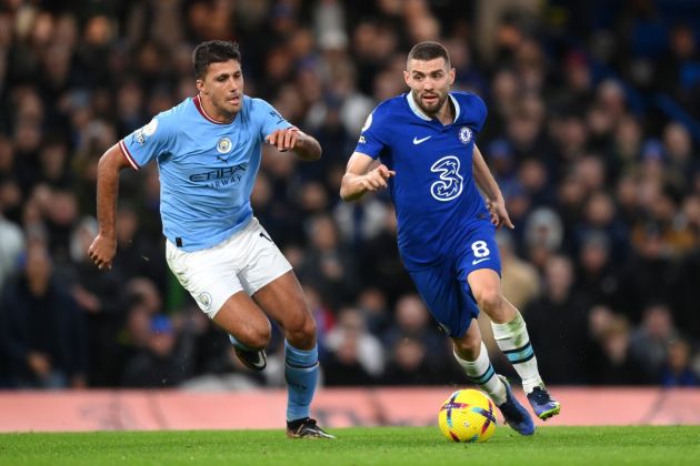 Rodri puts Kovacic under pressure at Stamford Bridge