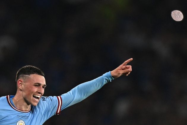 Phil Foden celebrated Champions League win