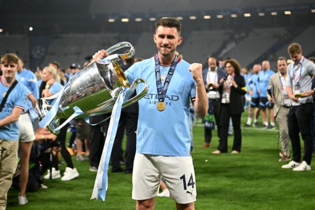 Aymeric Laporte celebrates Champions League win with Manchester City