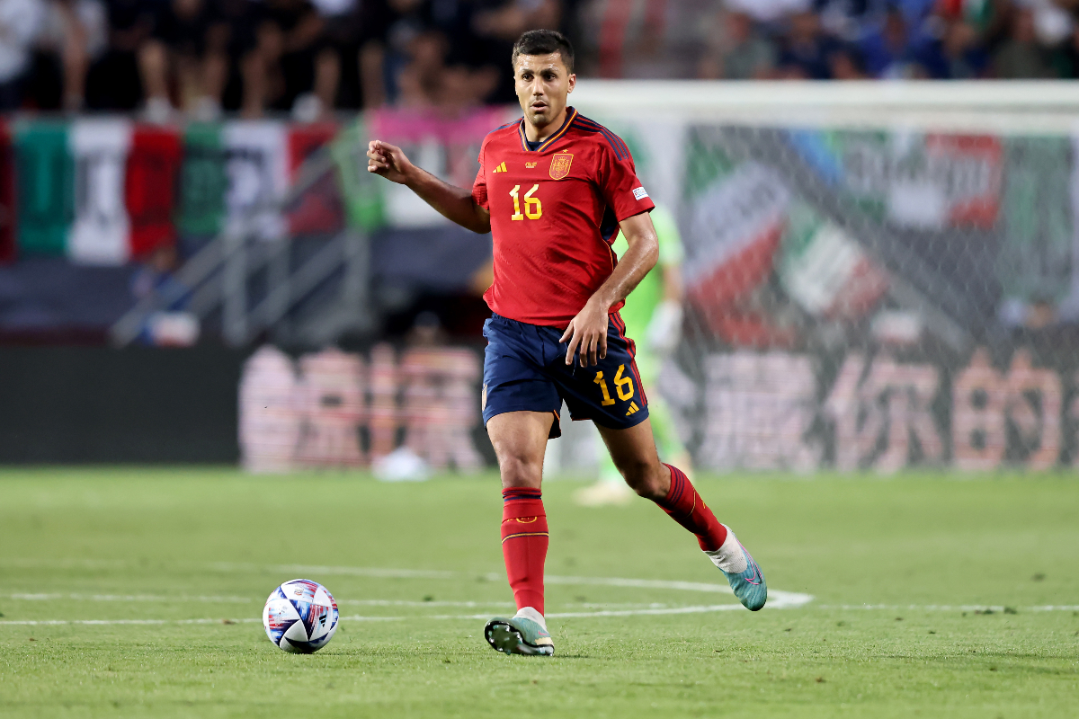 Rodri puts in another man of the match display for Spain.