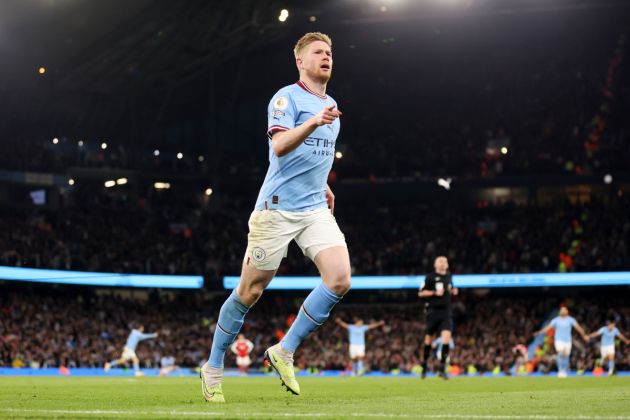 Kevin De Bruyne played through injury to help City claim the treble