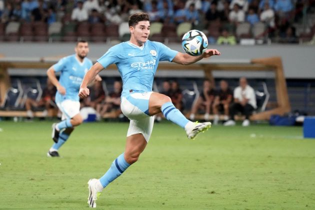 Alvarez features in Manchester City's confirmed line-up ahead of the Community Shield