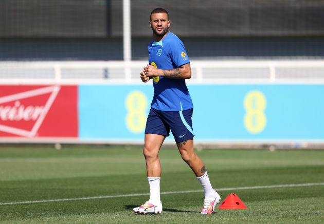 Kyle Walker scores a stunner during England training session