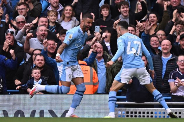 Foden and Walker link up for the opener for Manchester City as they take the lead over Nottingham Forest