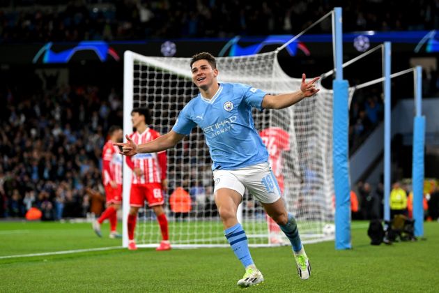 Alvarez levels the scoring for Manchester City