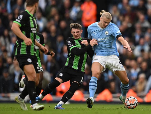 Manchester City 2 Brighton 1. City player ratings