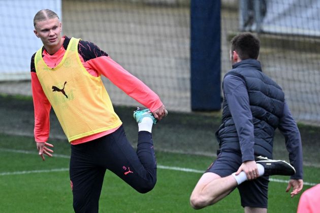 Erling Haaland trains with City squad ahead of clash with Young Boys