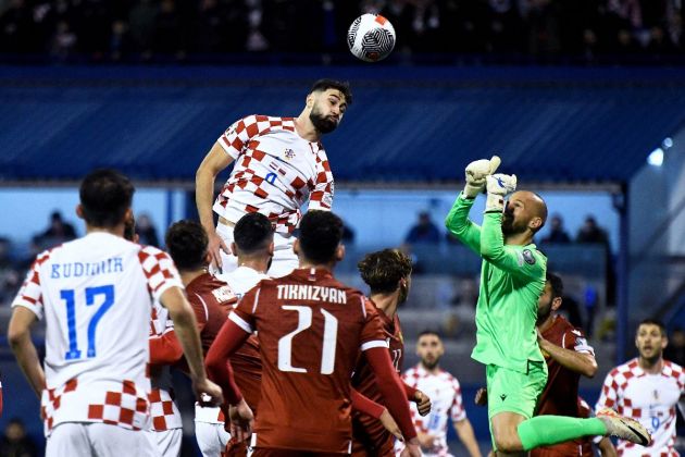 Josko Gvardiol, Manuel Akanji and Julian Alvarez in action for their countries