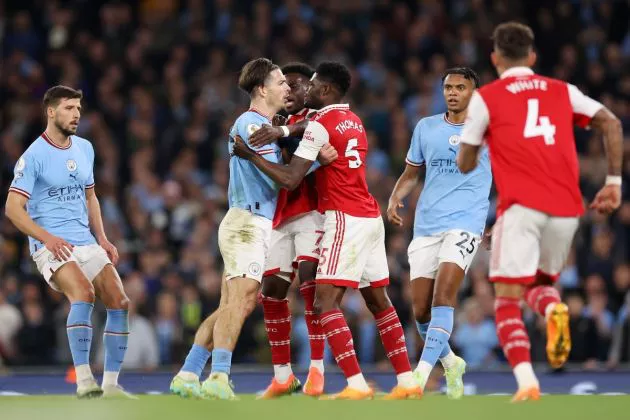 The starting lineups are in ahead of Manchester City's clash with Arsenal