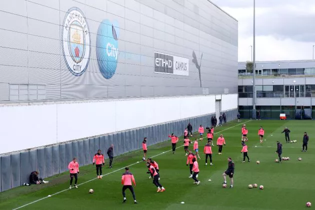 Manchester City returned to training ahead of Saturday's FA Cup final against Manchester United