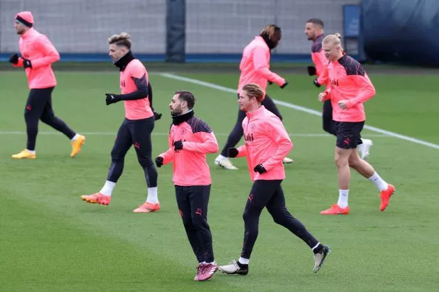 Manchester City return to training ahead of clash with Fulham