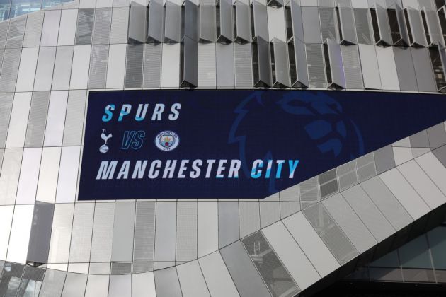 The starting lineups are in ahead of Manchester City's clash with Tottenham