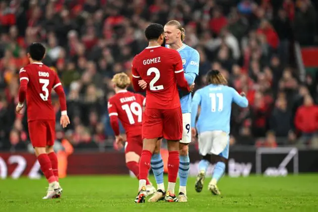 What do Manchester City have to do to get at Liverpool at Anfield?