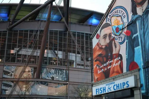 The starting lineups are in ahead of Manchester City's clash with Everton