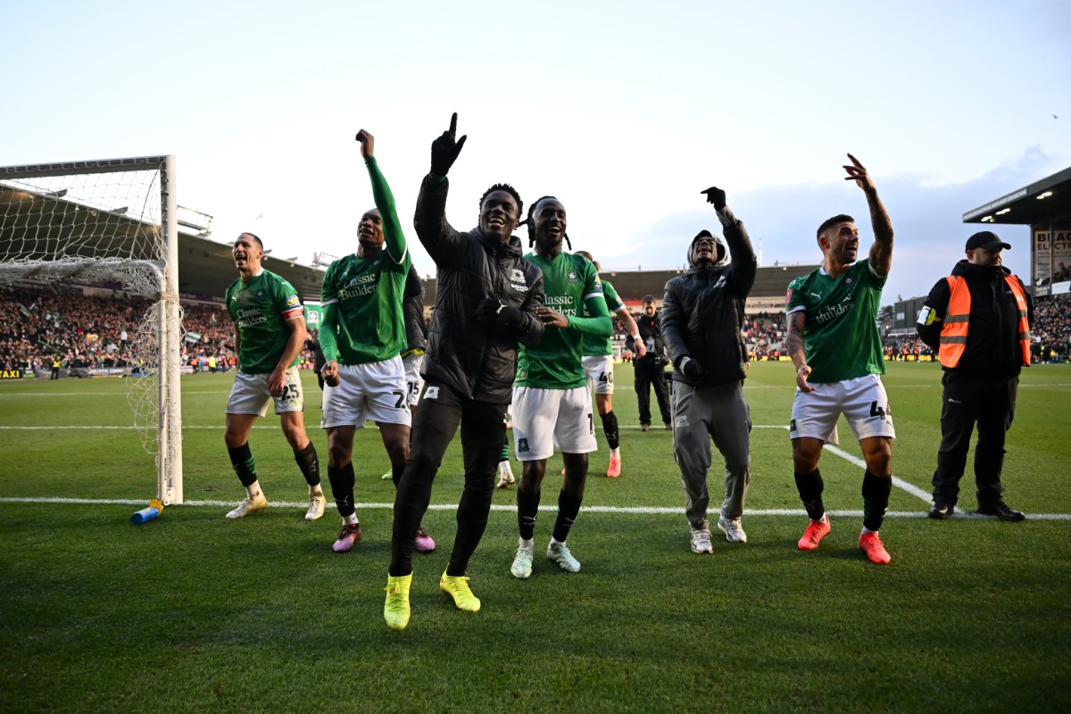 Manchester City will face Plymouth Argyle in the fifth round of the FA Cup