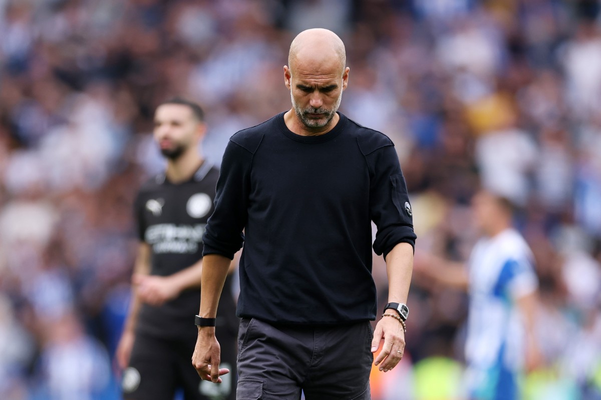Manchester City 1 Brighton 2: Match report from the Amex Stadium as City are run off their feet