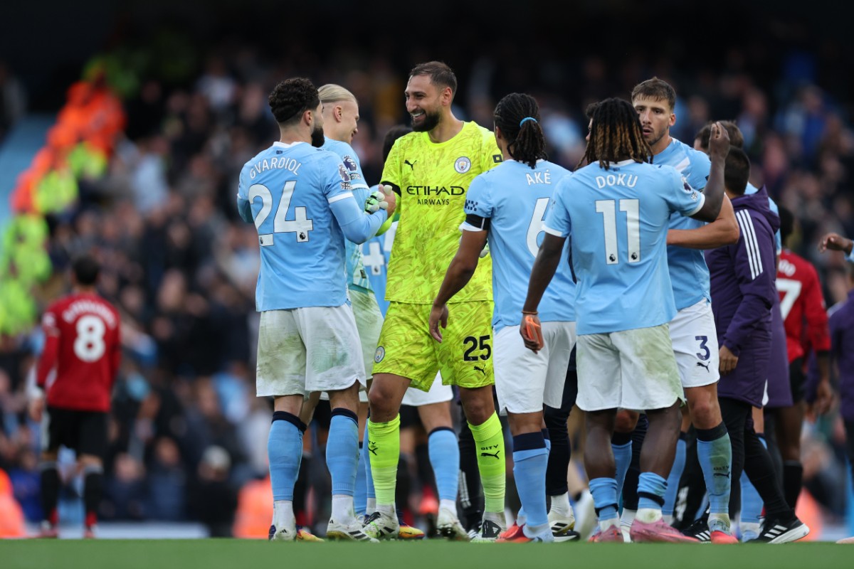 Gianluigi Donnarumma added presence in goal for Manchester City in his debut